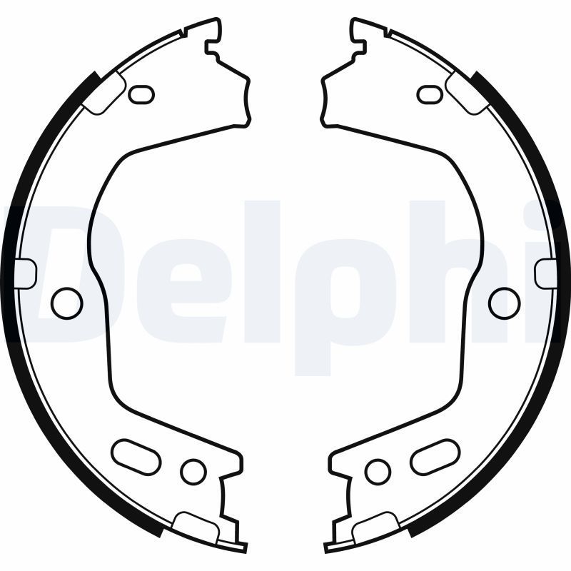 Stabdžių trinkelių komplektas, stovėjimo stabdis DELPHI LS2154
