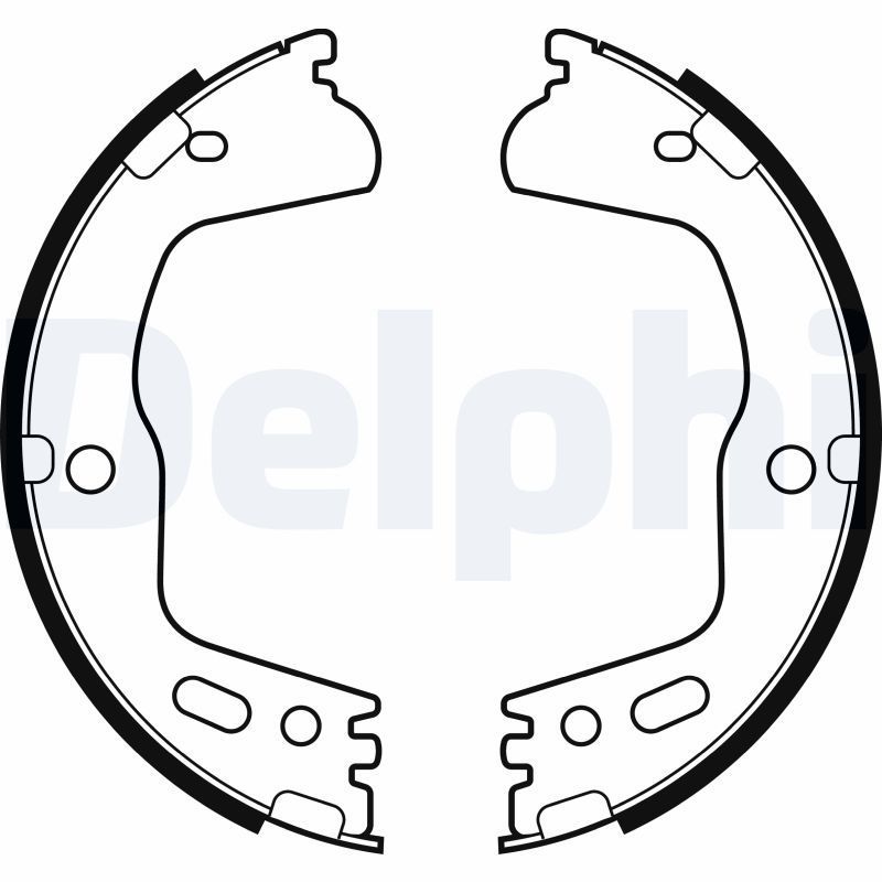 Stabdžių trinkelių komplektas, stovėjimo stabdis DELPHI LS2155