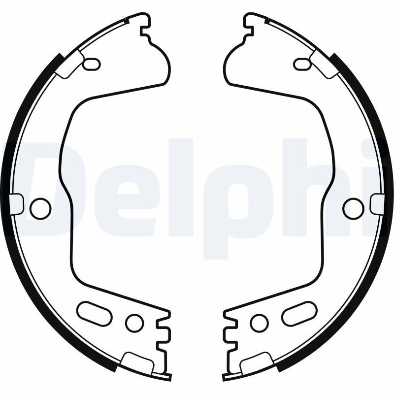 Stabdžių trinkelių komplektas, stovėjimo stabdis DELPHI LS2158