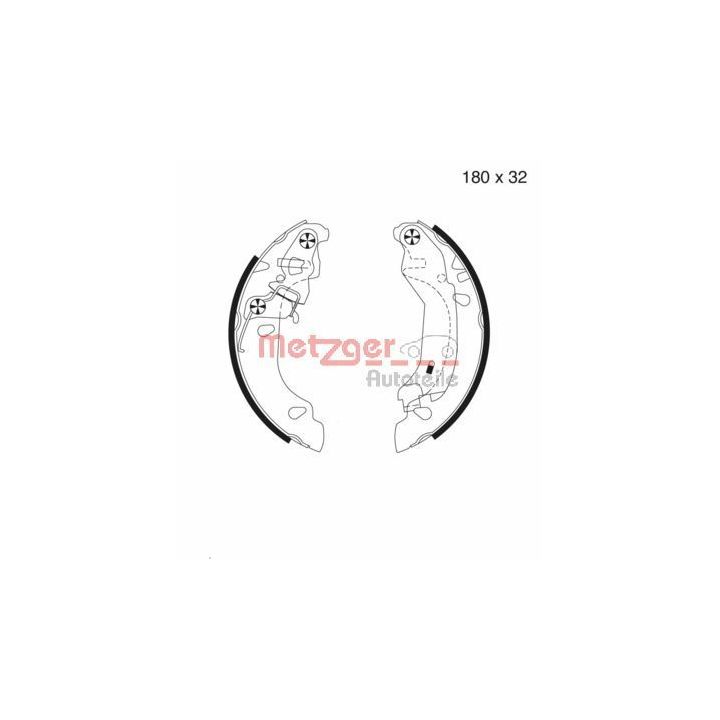 Stabdžių trinkelių komplektas METZGER MG 980