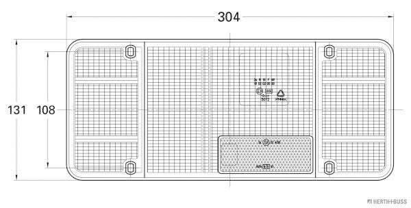 Kombinuotas galinis žibintas HERTH+BUSS ELPARTS 83830360