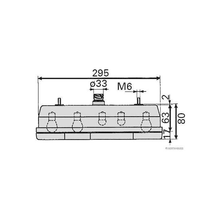Kombinuotas galinis žibintas HERTH+BUSS ELPARTS 83830500