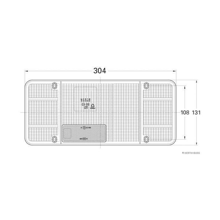 Kombinuotas galinis žibintas HERTH+BUSS ELPARTS 83840360