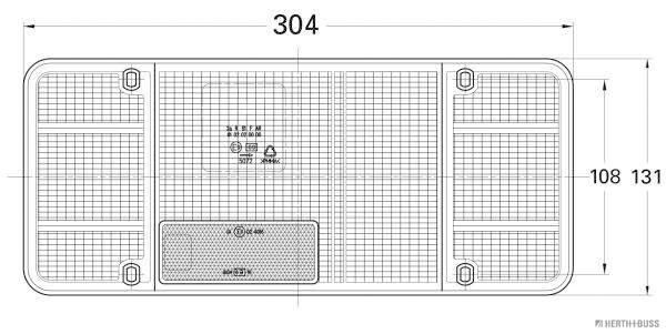 Kombinuotas galinis žibintas HERTH+BUSS ELPARTS 83840360