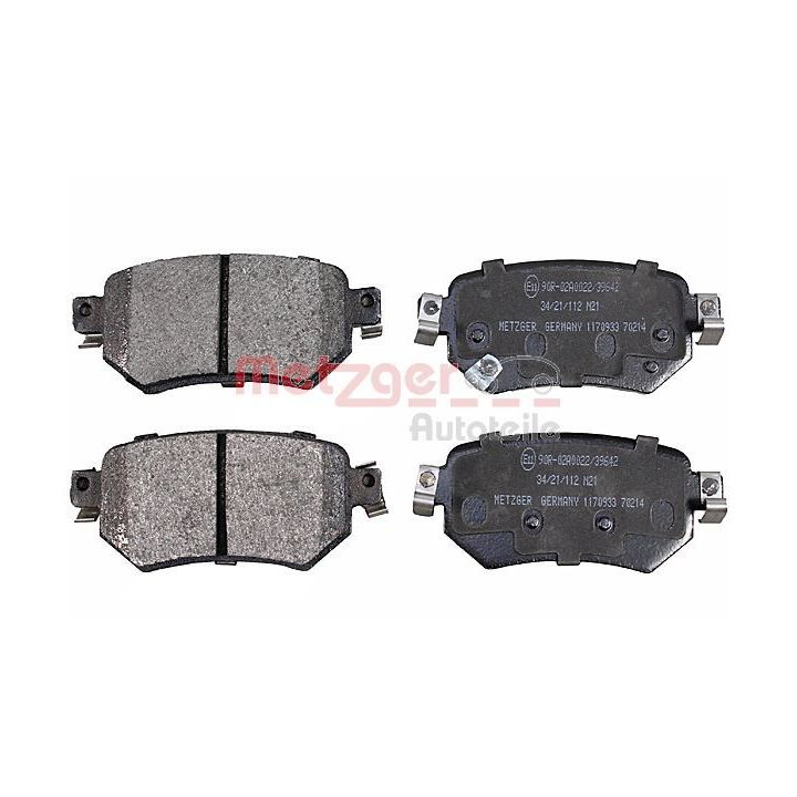 Stabdžių trinkelių rinkinys, diskinis stabdys METZGER 1170933