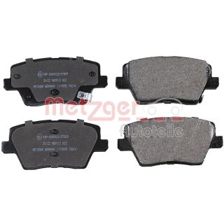 Stabdžių trinkelių rinkinys, diskinis stabdys METZGER 1170995