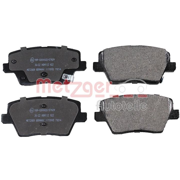 Stabdžių trinkelių rinkinys, diskinis stabdys METZGER 1170995