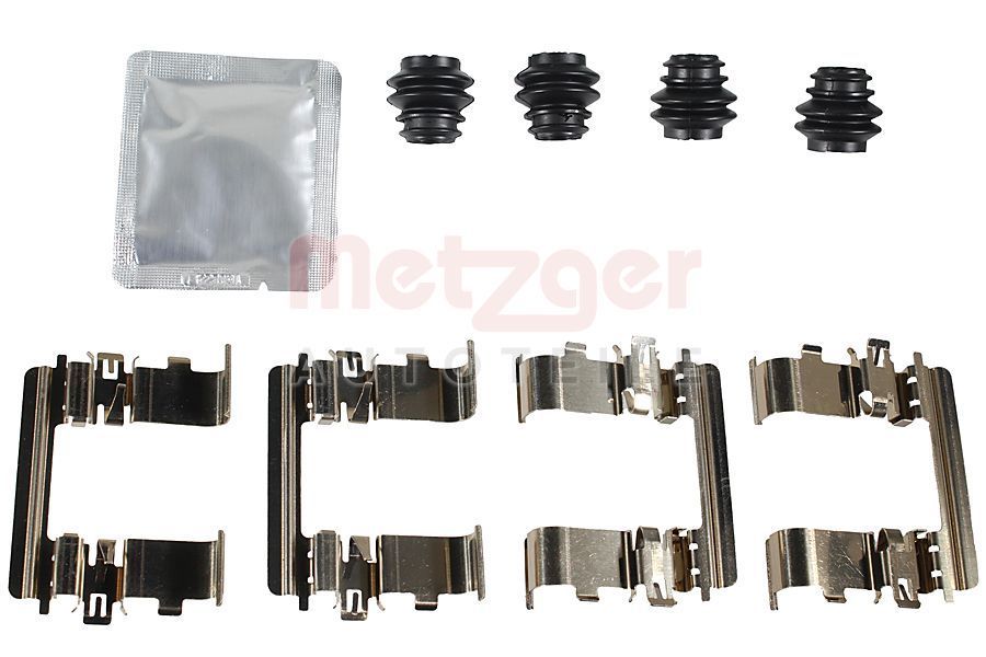 Priedų komplektas, diskinių stabdžių trinkelės METZGER 109-0185