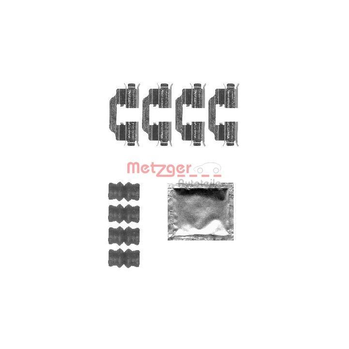 Priedų komplektas, diskinių stabdžių trinkelės METZGER 109-1832
