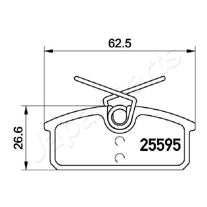 Stabdžių trinkelių rinkinys, diskinis stabdys JAPANPARTS PP-0705AF