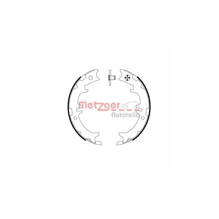 Stabdžių trinkelių komplektas, stovėjimo stabdis METZGER MG 958