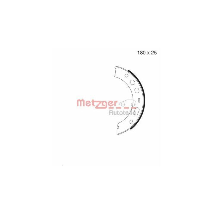 Stabdžių trinkelių komplektas, stovėjimo stabdis METZGER MG 979