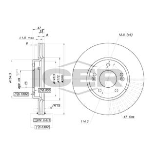 Stabdžių diskas ICER 78BD0054-2