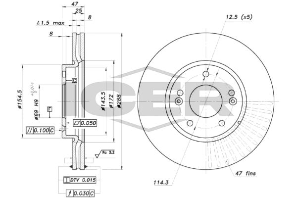 Stabdžių diskas ICER 78BD0054-2