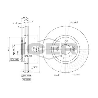 Stabdžių diskas ICER 78BD0071-1