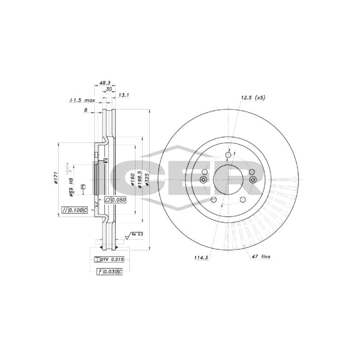 Stabdžių diskas ICER 78BD0071-1