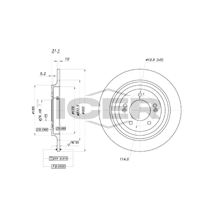 Stabdžių diskas ICER 78BD0078-2