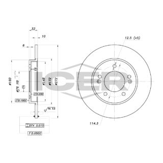Stabdžių diskas ICER 78BD0090-2