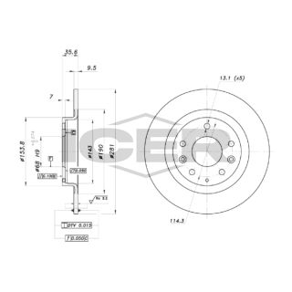 Stabdžių diskas ICER 78BD0092-2