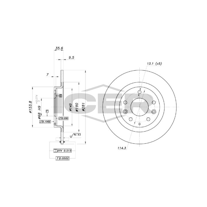 Stabdžių diskas ICER 78BD0092-2