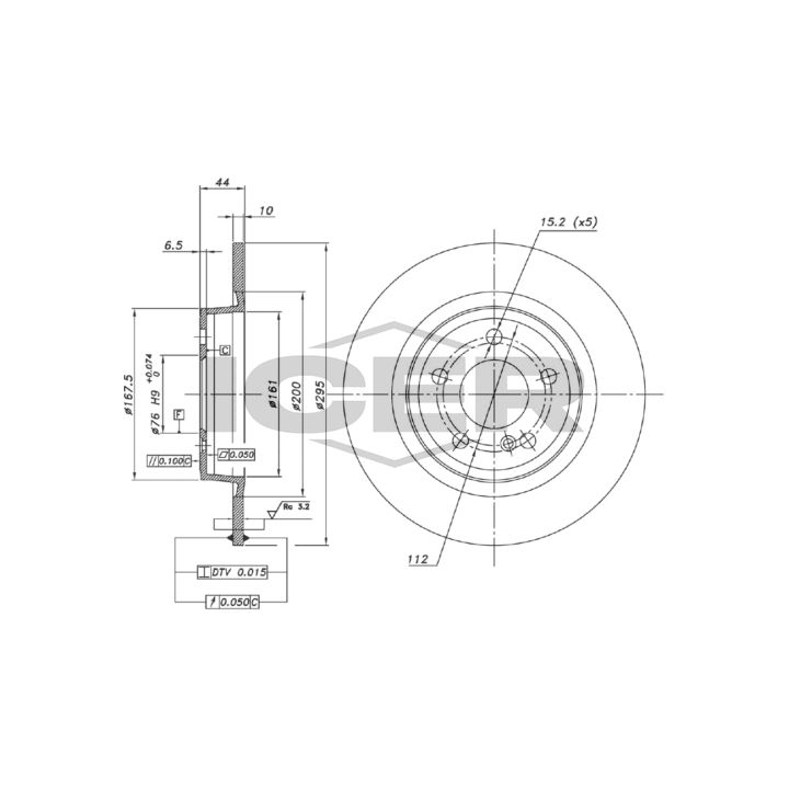 Stabdžių diskas ICER 78BD0106-2