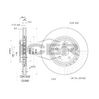 Stabdžių diskas ICER 78BD4406-2