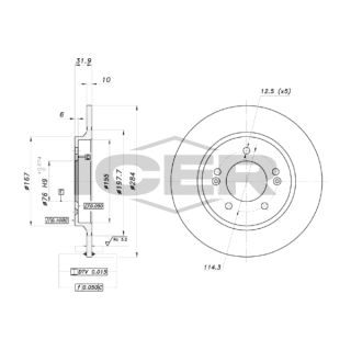 Stabdžių diskas ICER 78BD5270-2
