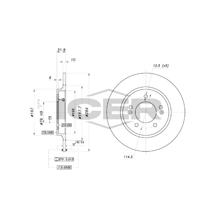 Stabdžių diskas ICER 78BD5270-2