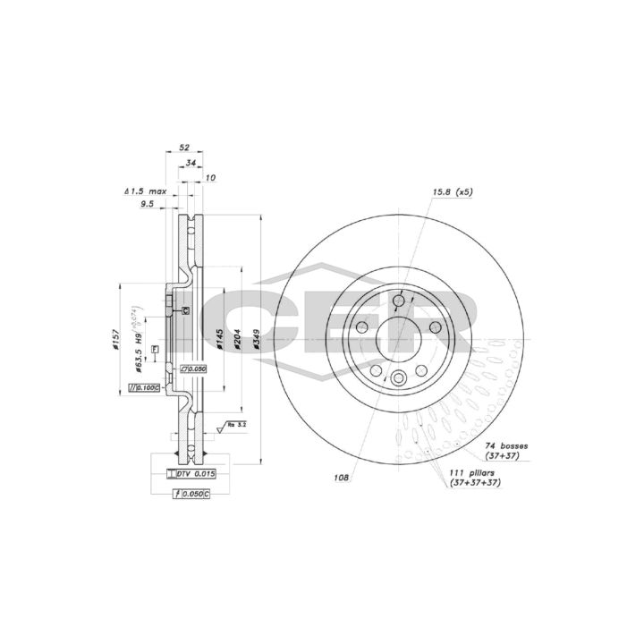 Stabdžių diskas ICER 78BD6773-1