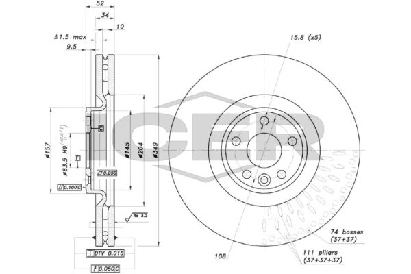 Stabdžių diskas ICER 78BD6773-1