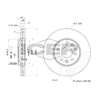 Stabdžių diskas ICER 78BD6841-2