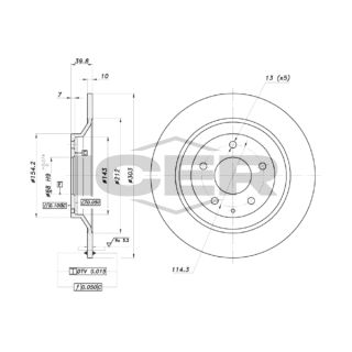 Stabdžių diskas ICER 78BD7337-2