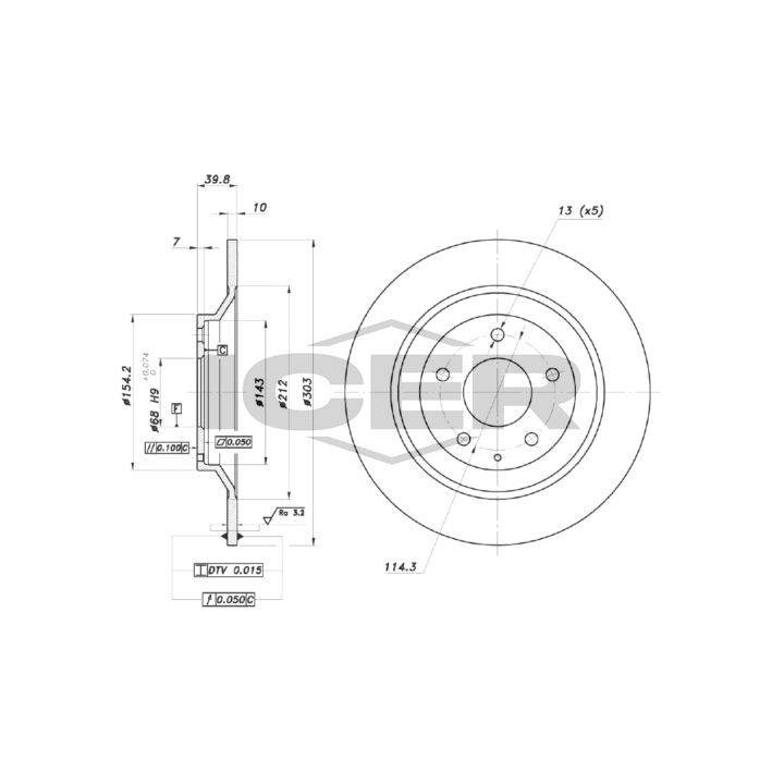 Stabdžių diskas ICER 78BD7337-2