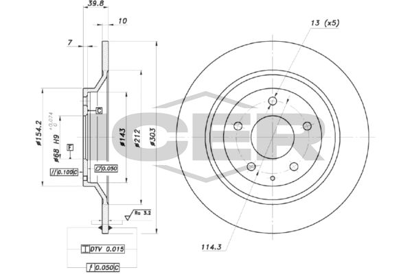 Stabdžių diskas ICER 78BD7337-2