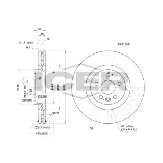 Stabdžių diskas ICER 78BD7343-1