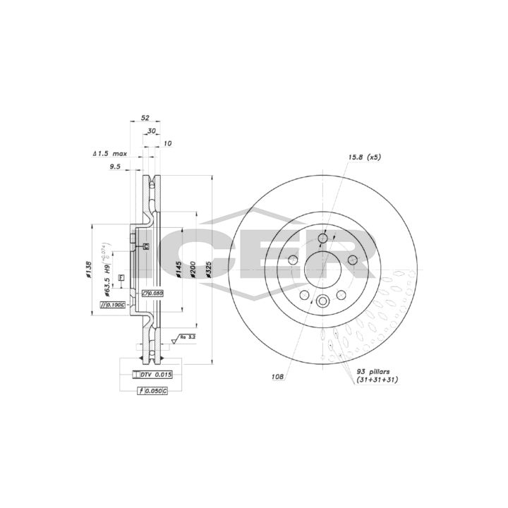Stabdžių diskas ICER 78BD7343-1