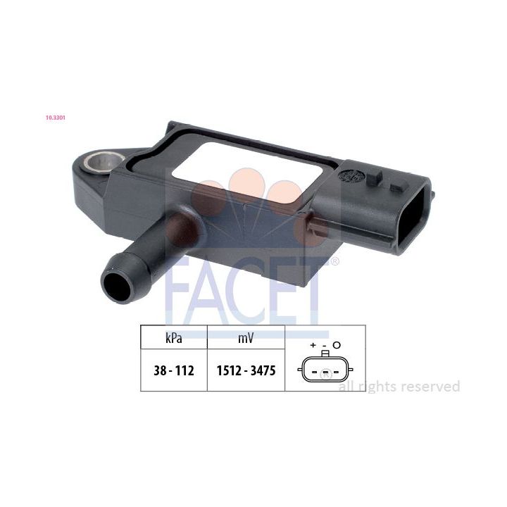 Jutiklis, išmetimo slėgis FACET 10.3301