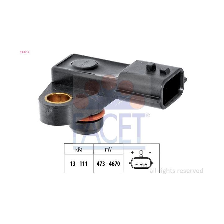 Oro slėgio jutiklis, aukščio adaptacija FACET 10.3313