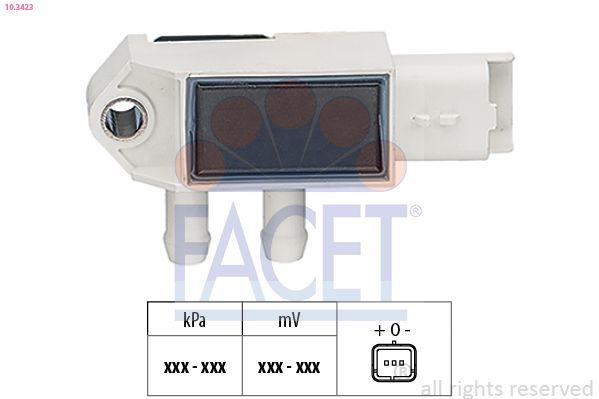 Oro slėgio jutiklis, aukščio adaptacija FACET 10.3423