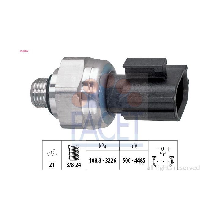Slėgio jungiklis, oro kondicionavimas FACET 25.0027