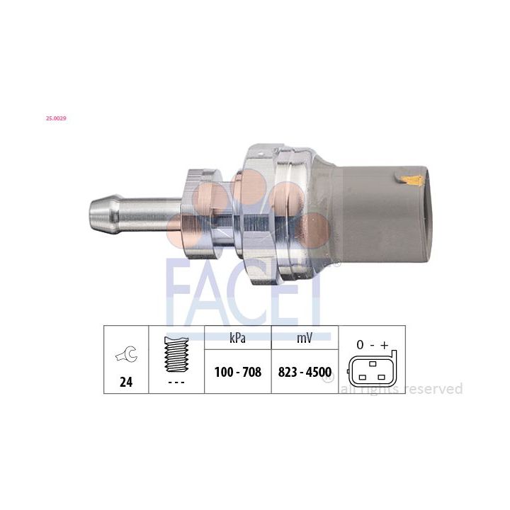 Jutiklis, išmetimo slėgis FACET 25.0029