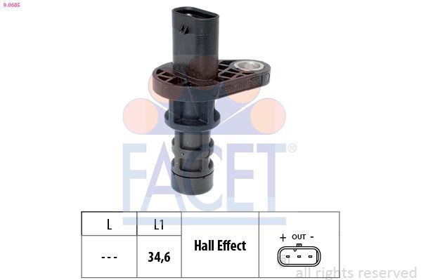 Jutiklis, alkūninio veleno impulsas FACET 9.0685