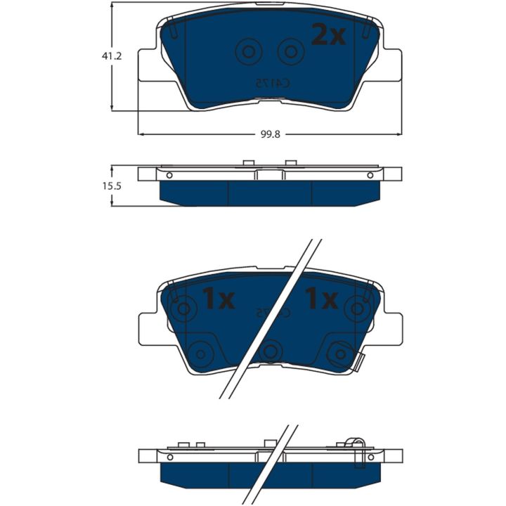 Stabdžių trinkelių rinkinys, diskinis stabdys TRW GDB2531BTE