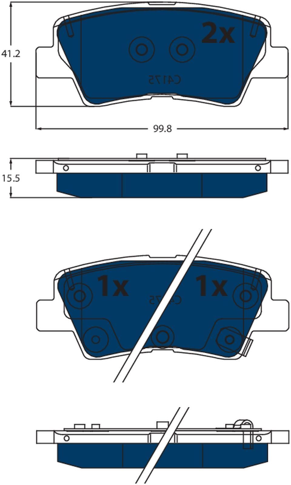 Stabdžių trinkelių rinkinys, diskinis stabdys TRW GDB2531BTE