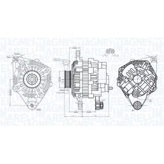 Kintamosios srovės generatorius MAGNETI MARELLI 063733526010