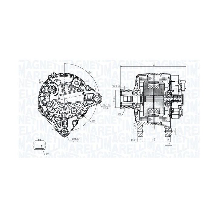 Kintamosios srovės generatorius MAGNETI MARELLI 063735356010