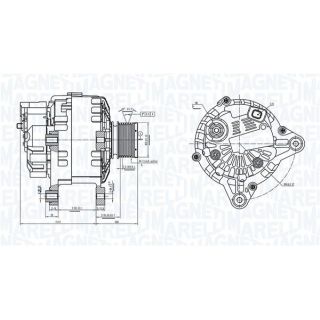 Kintamosios srovės generatorius MAGNETI MARELLI 063739064010