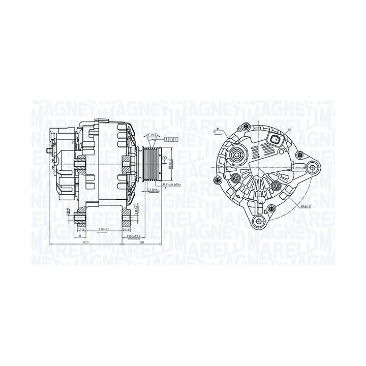 Kintamosios srovės generatorius MAGNETI MARELLI 063739064010
