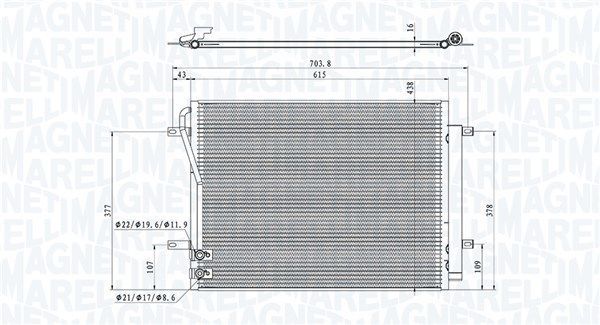 Kondensatorius, oro kondicionierius MAGNETI MARELLI 350203105900
