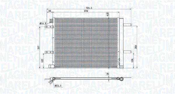 Kondensatorius, oro kondicionierius MAGNETI MARELLI 350203106200